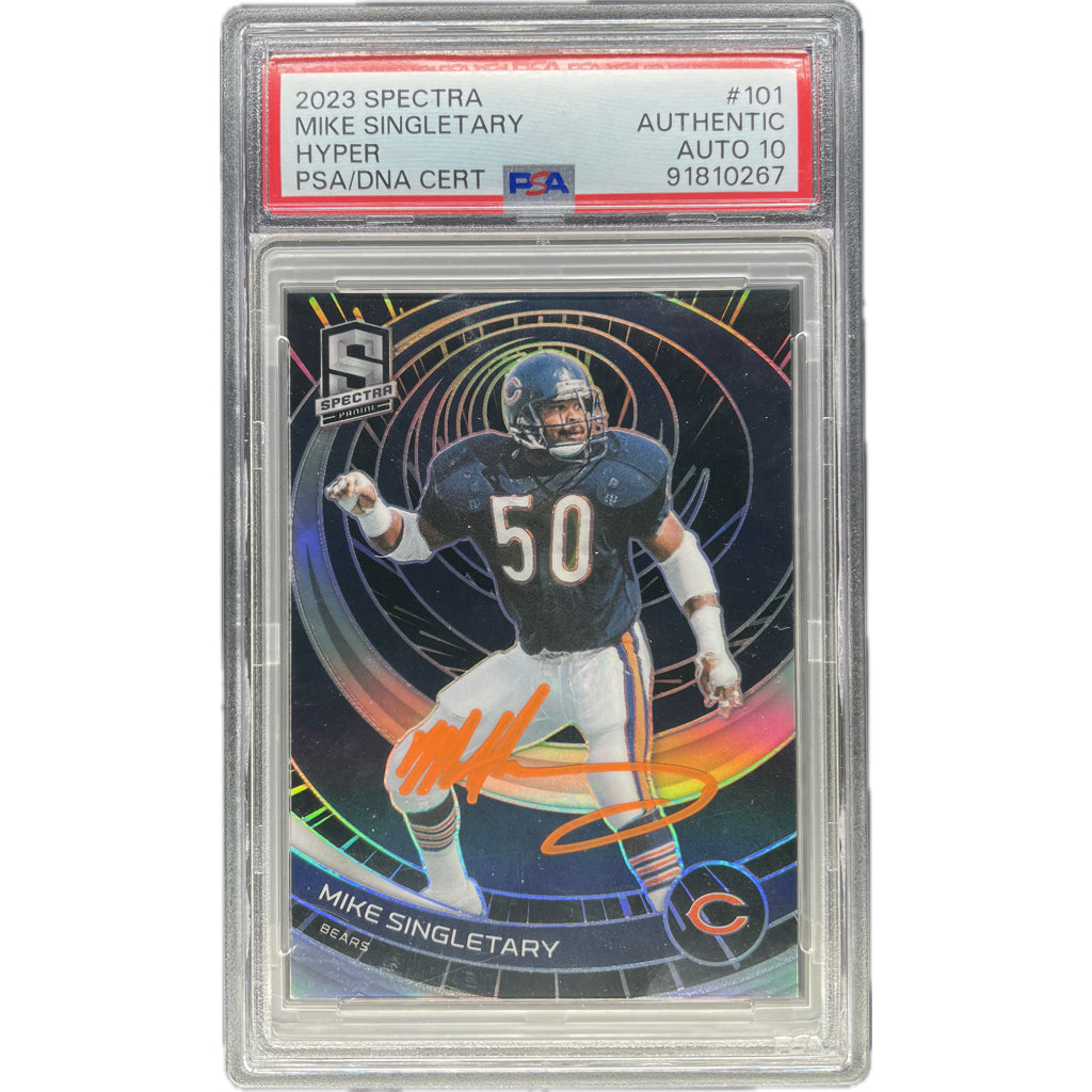 Mike Singletary - 2023 Panini Spectra Hyper #/75 On-Card Autograph - PSA Graded Trading Card