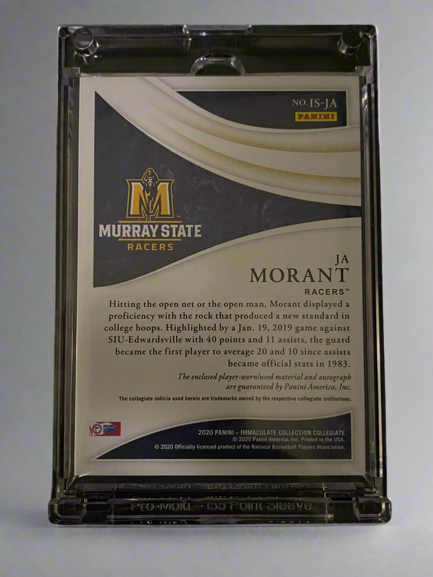Ja Morant - 2020 Panini Immaculate Collection Collegiate Patch 13/25 Autograph