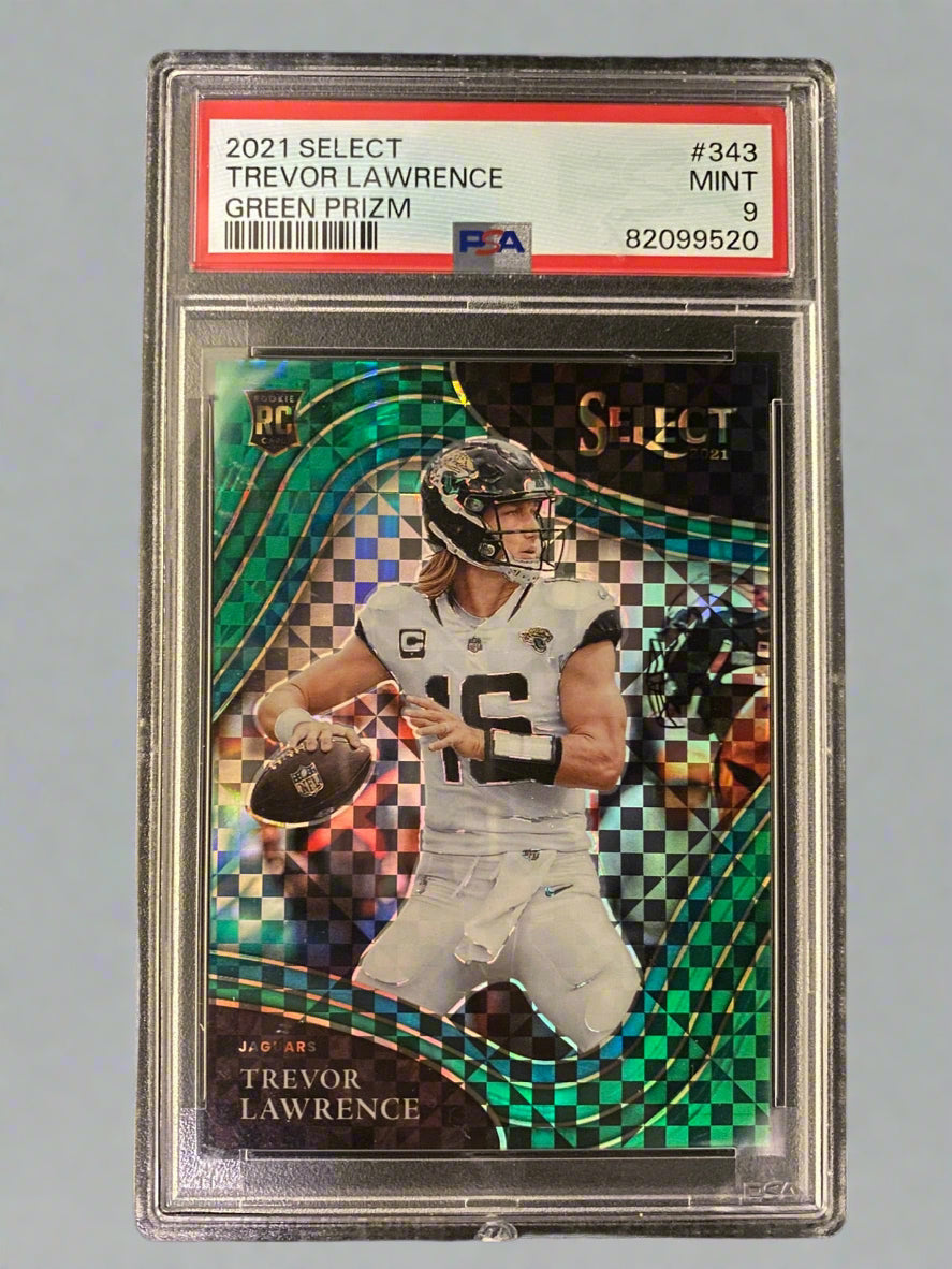 Trevor Lawrence - 2021 Panini Select Green Prizm 2/5 PSA Graded Trading Card