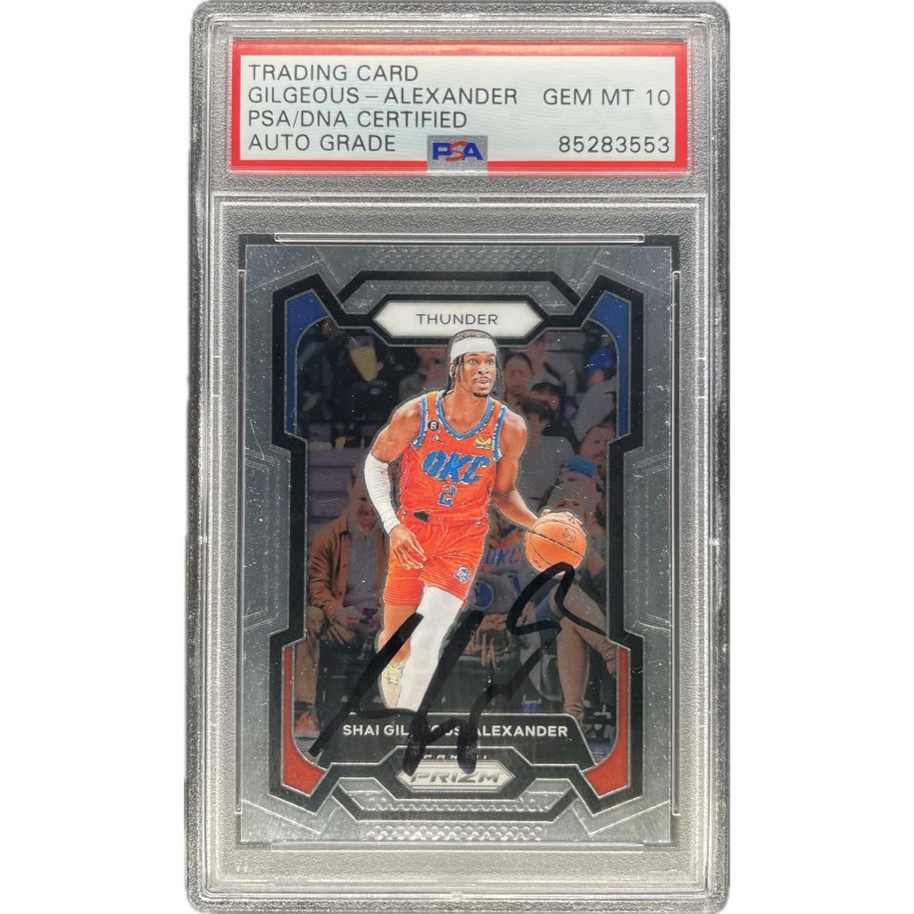 Shai Gilgeous-Alexander - 2023-24 Panini Prizm On-Card Autograph PSA Graded Trading Card