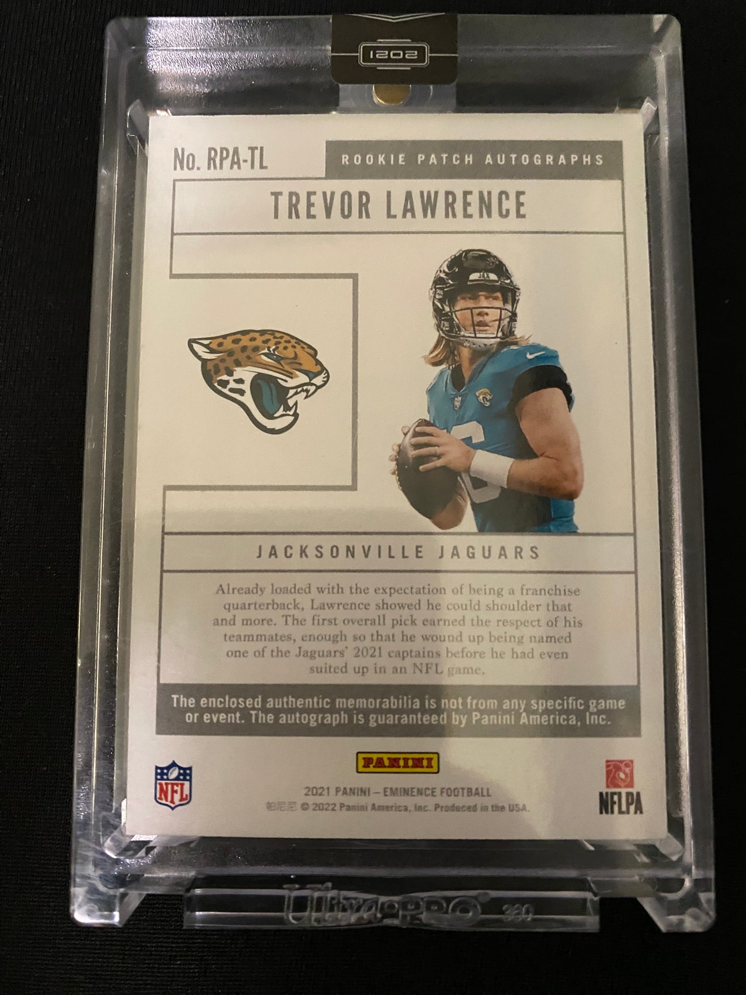 Trevor Lawrence - 2021 Panini Eminence Rookie Patch Autograph 10/10