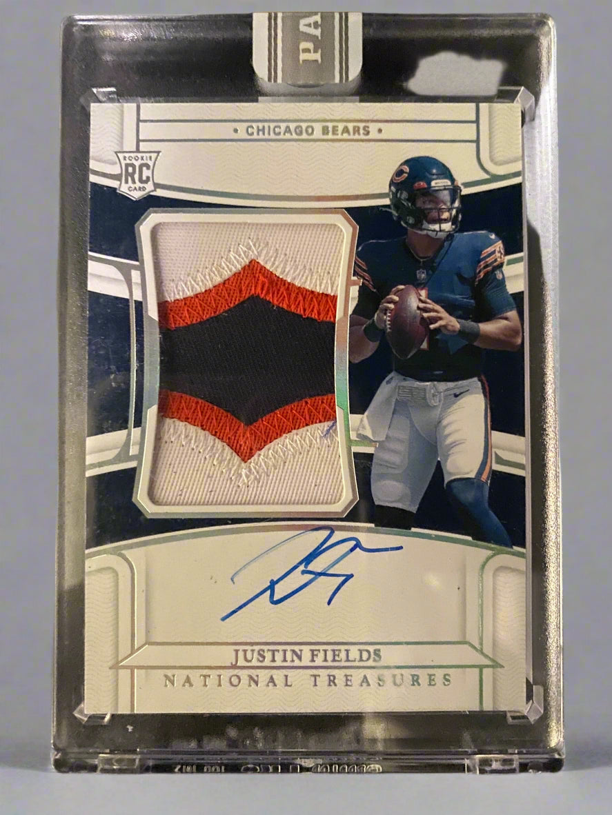 Justin Fields - 2021 Panini National Treasures 1/1  Rookie Patch Autograph