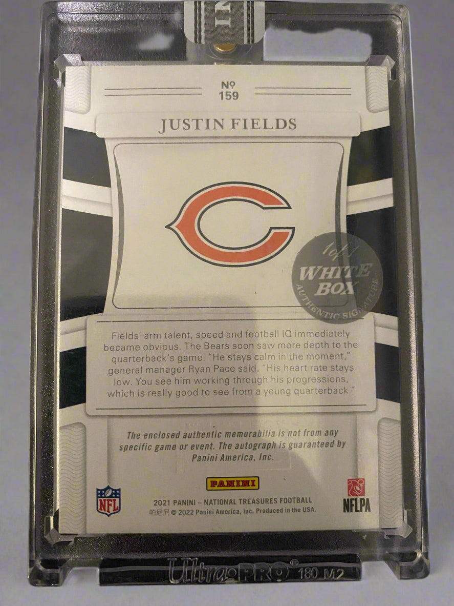 Justin Fields - 2021 Panini National Treasures 1/1  Rookie Patch Autograph