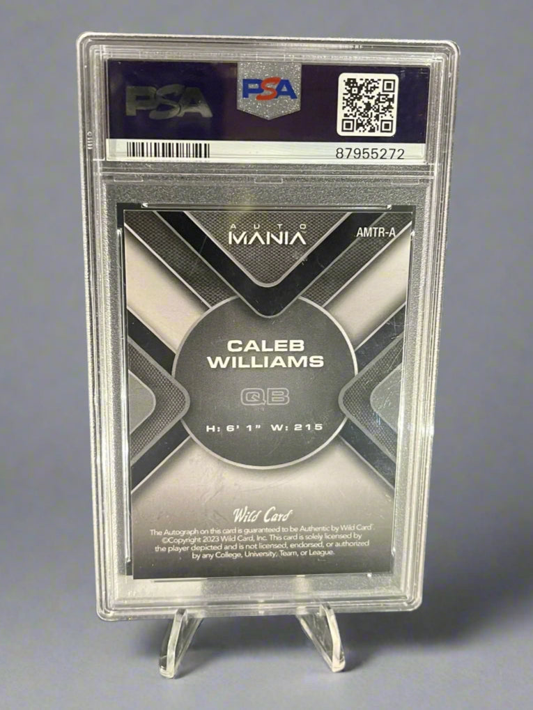 Caleb Williams - 2023 Wild Card Auto Mania PL Auto PSA Graded Trading Card