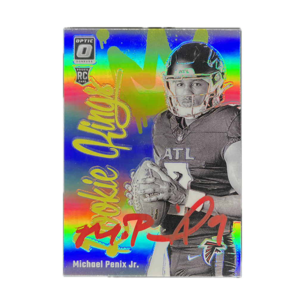 Michael Penix Jr. - 2024 Donruss Optic Rookie Kings On-Card Autograph - Beckett Authenticated Trading Card