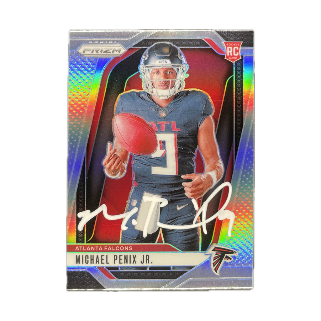 Michael Penix Jr - 2024 Panini Prizm Rookie Card On-Card Autograph