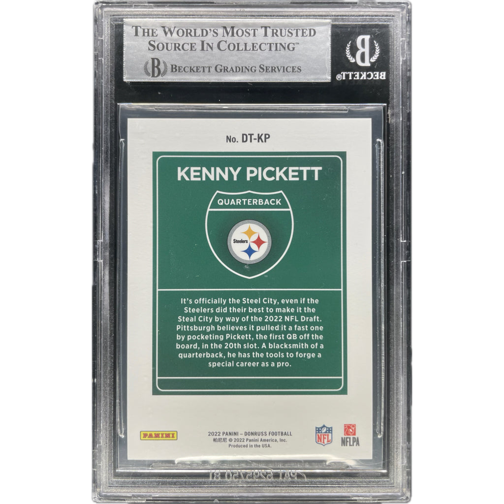 Kenny Pickett - 2022 Donruss Downtown On-Card Autograph - PSA Graded Trading Card