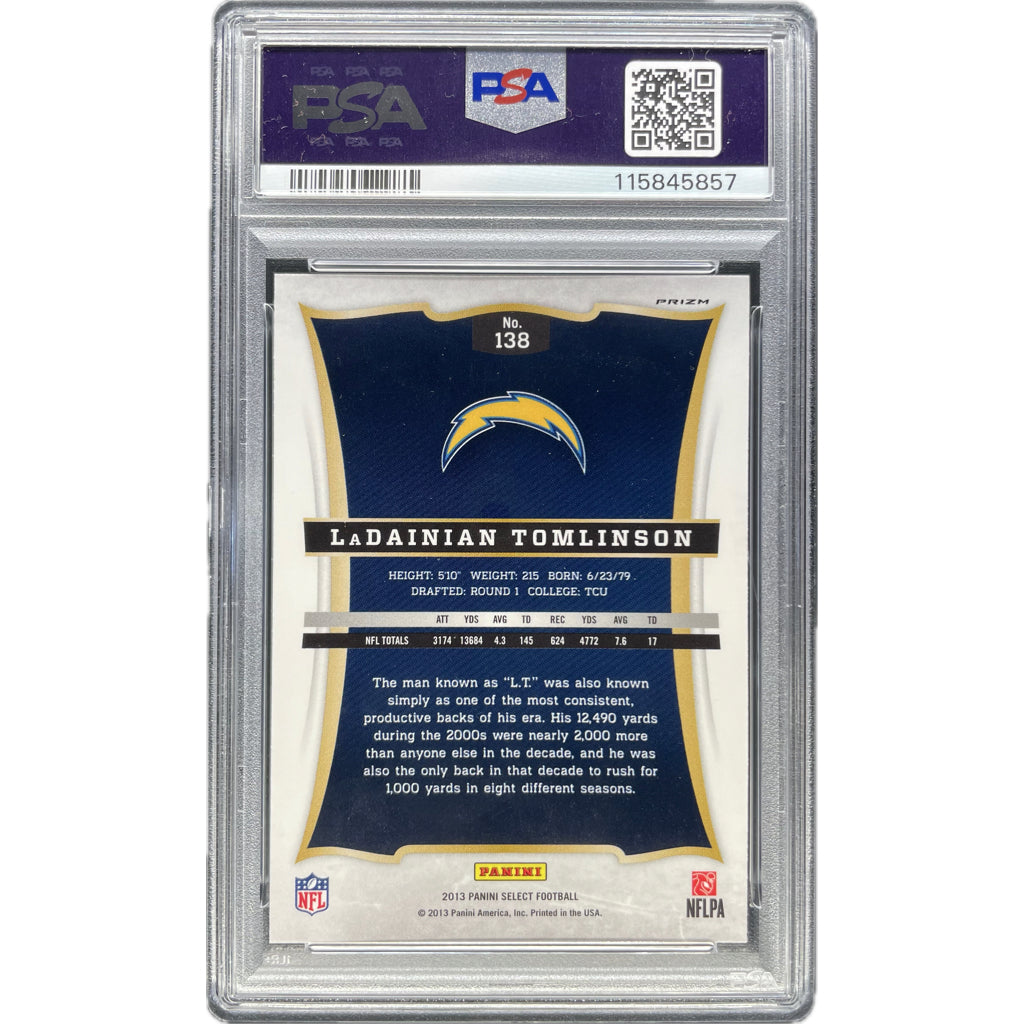 LaDainian Tomlinson - 2013 Select Prizm - PSA Graded Trading Card