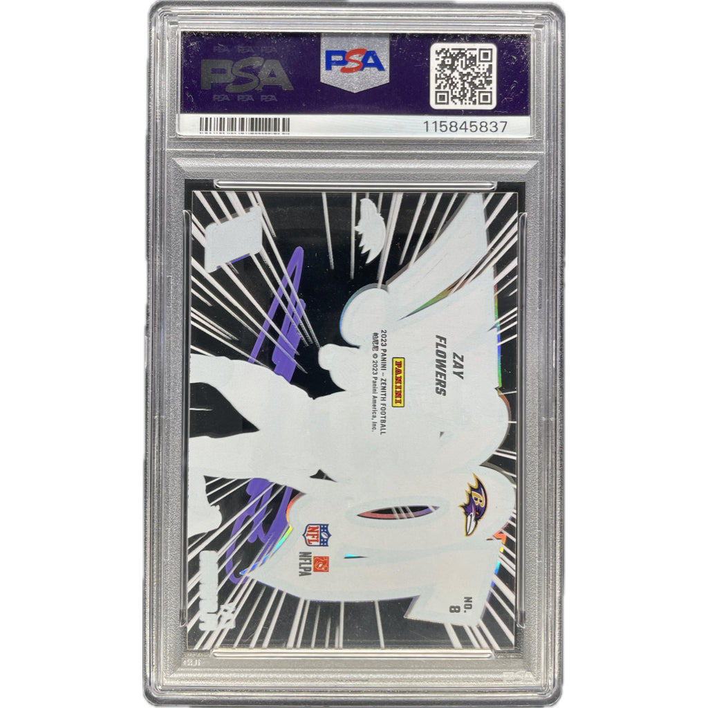 Zay Flowers - 2023 Zenith Zoom! - PSA Graded Trading Card