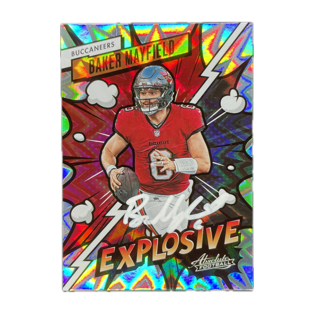 Baker Mayfield - 2023 Absolute Explosive On-Card Autograph - Beckett Authenticated Trading Card