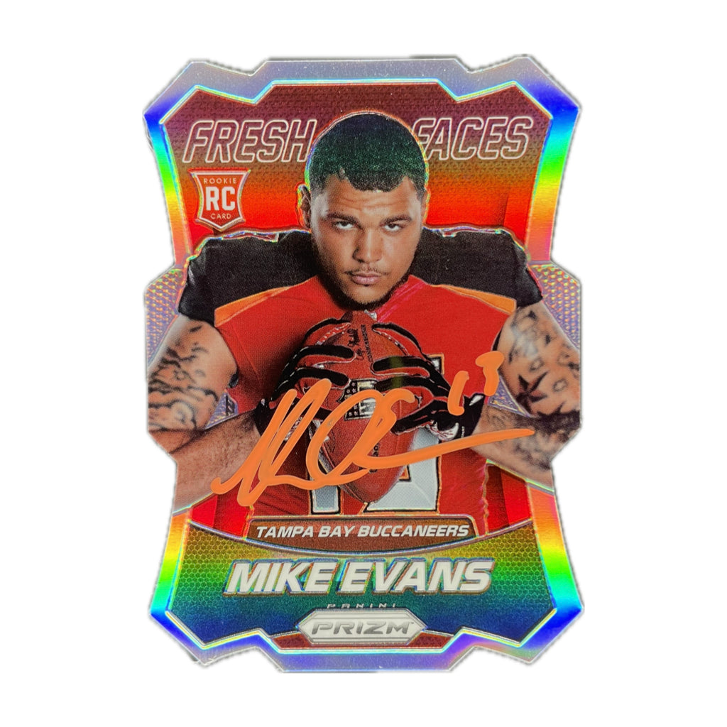 Mike Evans - 2014 Panini Prizm Fresh Faces On-Card Autograph - Beckett Authenticated Trading Card