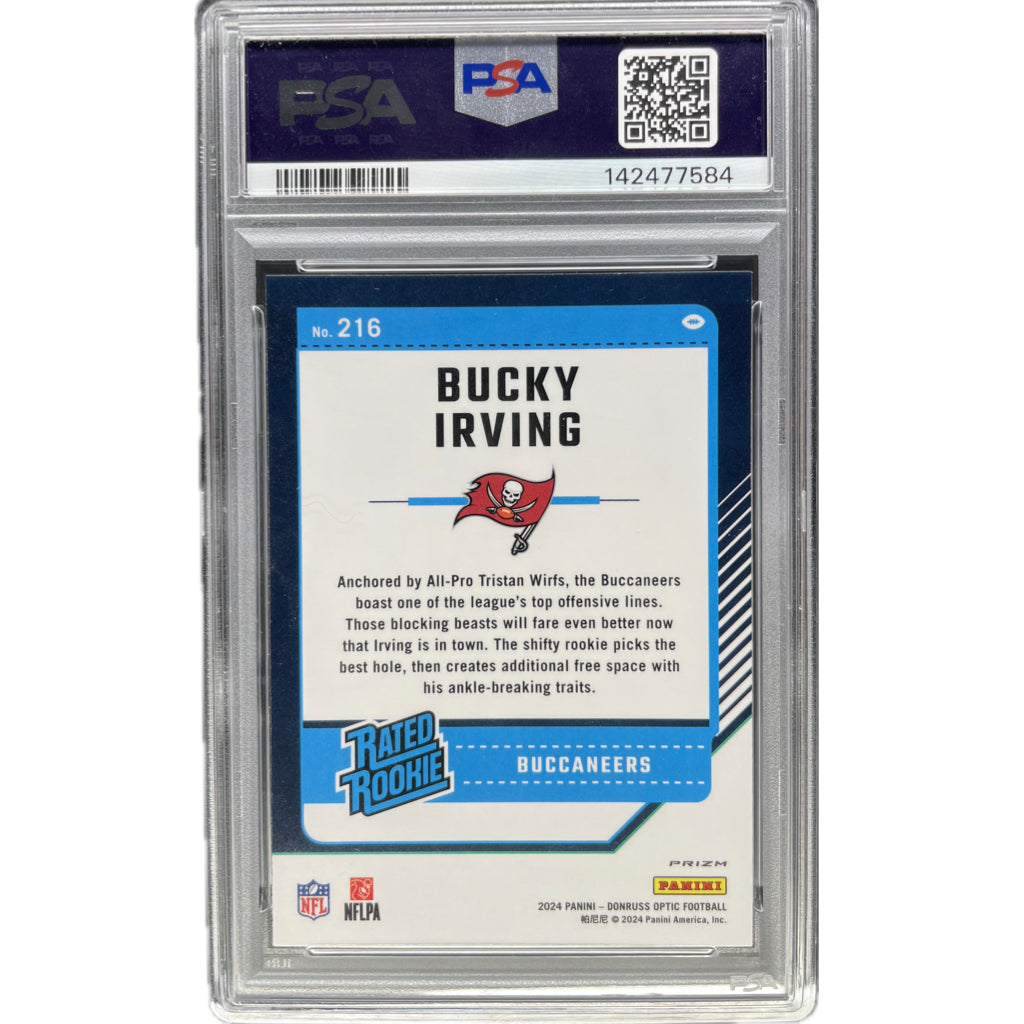 2024 Panini Donruss Optic Bucky Irving Holo #216 PSA AUTH Auto 10