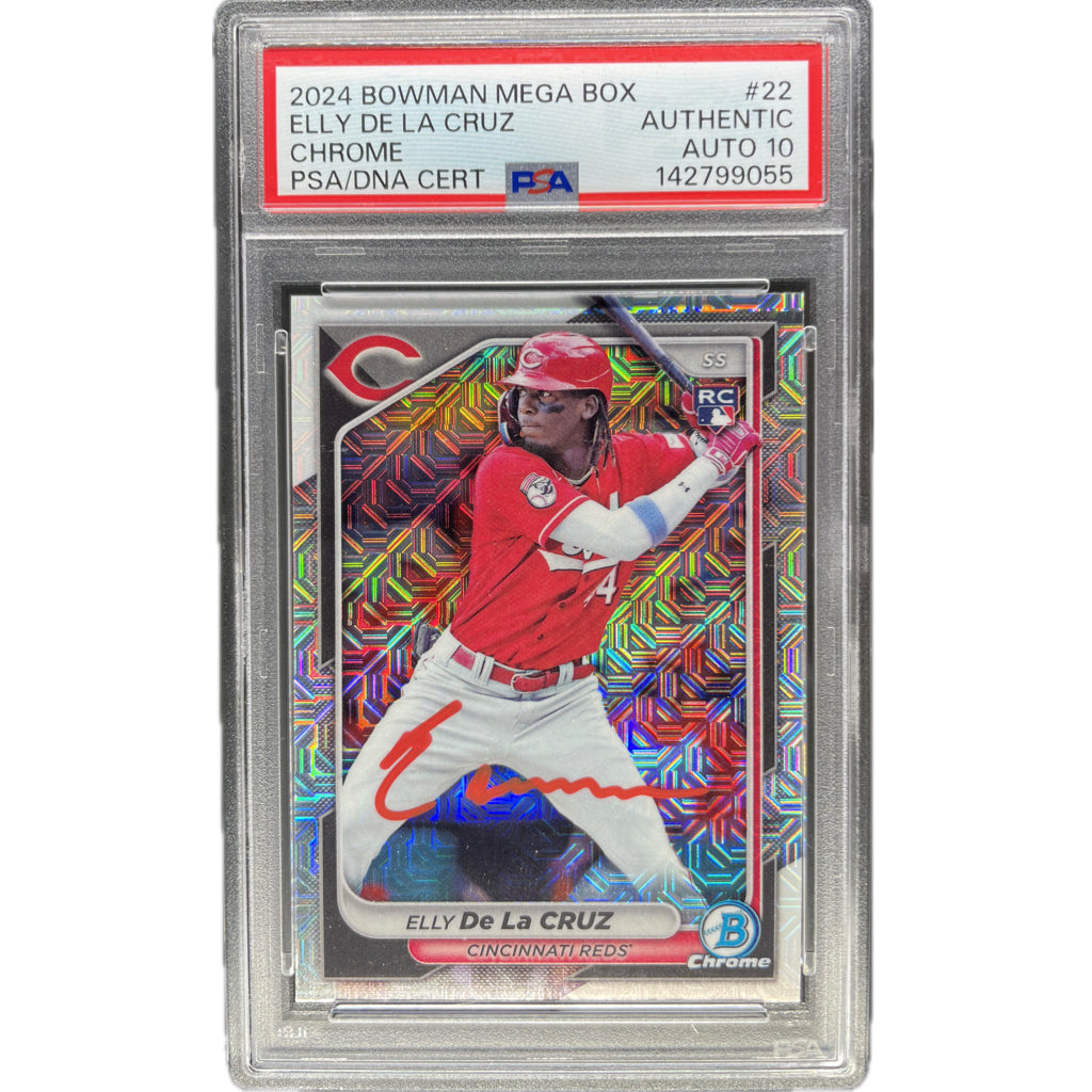 2024 Bowman Mega Box Chrome Elly De La Cruz #22 PSA AUTH Auto 10