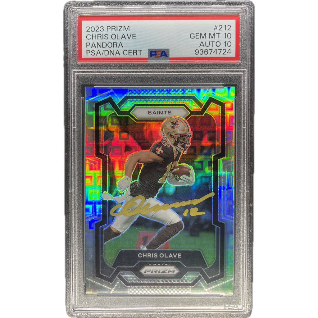 2023 Panini Prizm Chris Olave Pandora #212 PSA 10 Auto 10