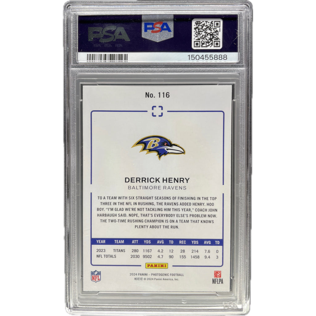 2024 Panini Photogenic Derrick Henry #116 PSA 8 Auto 10