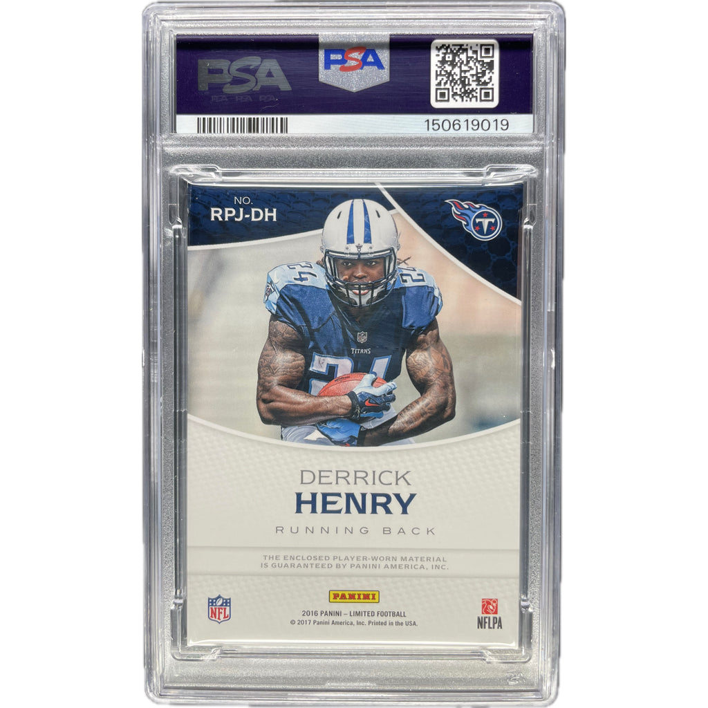 2016 Panini Limited Rookie Phenom Jersey Derrick Henry #RPJ-DH PSA AUTH Auto 10