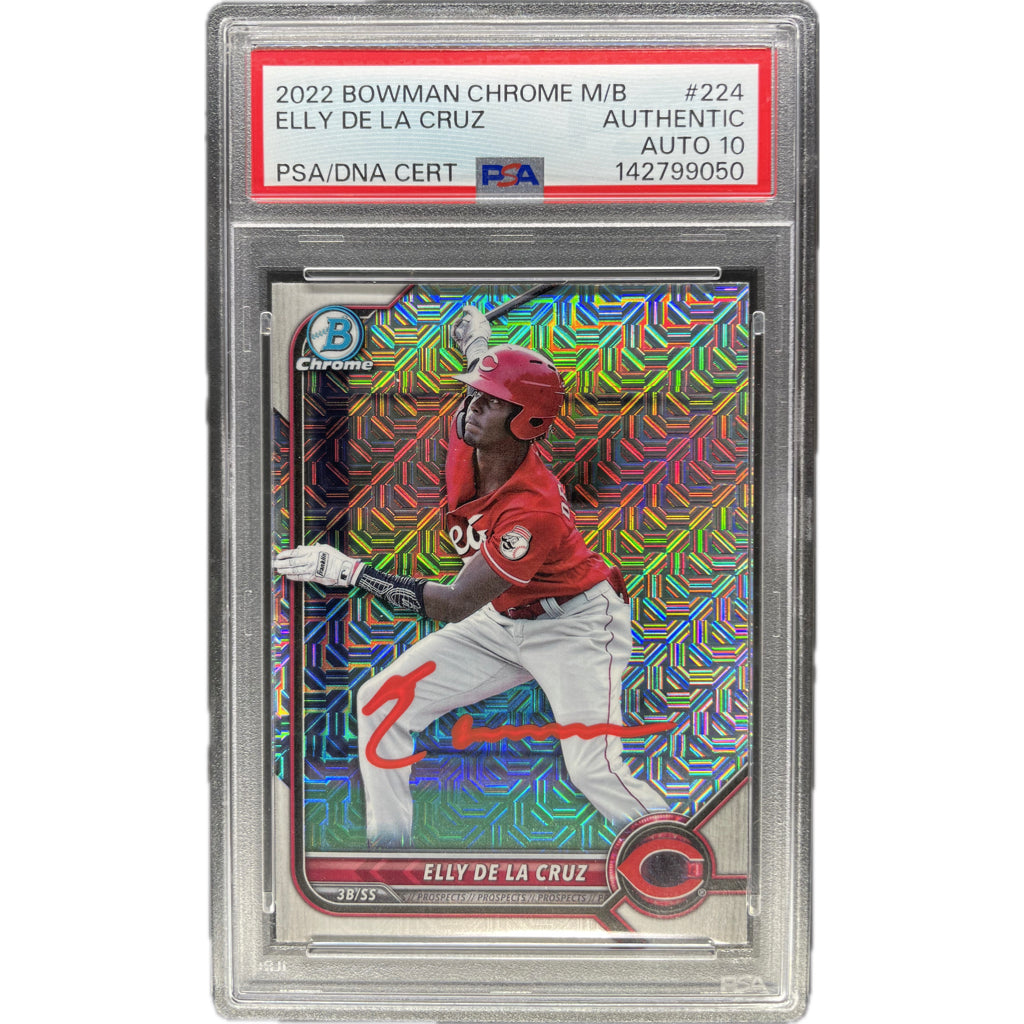 2022 Bowman Mega Box Chrome Elly De La Cruz #224 PSA AUTH Auto 10