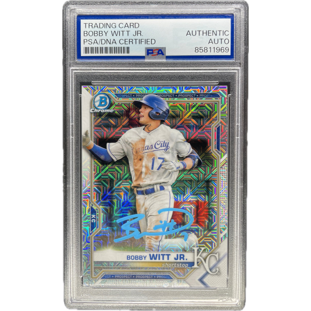 2021 Topps Bowman Chrome Bobby Witt Jr. #BCP-1 PSA AUTH Auto AUTH