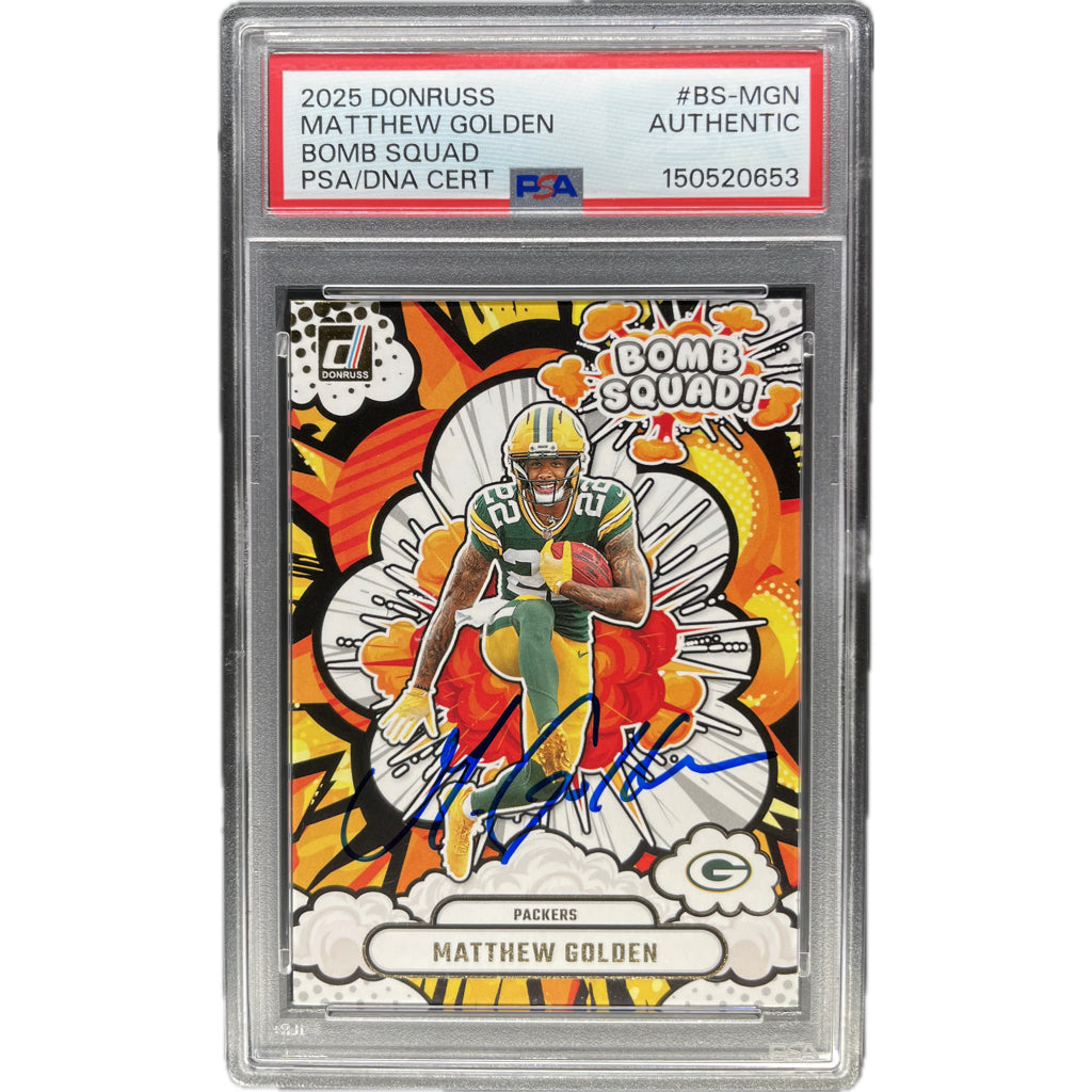 2025 Panini Donruss Bomb Squad Matthew Golden #BS-MGN PSA AUTH Auto AUTH