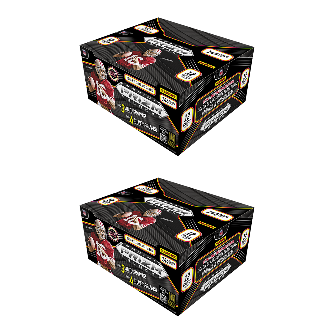 BREAK#PB1 THURSDAY  2025 Panini Prizm Black Football Hobby (x2) Pick Your Team (BP) 03/18/26  RIP ON FILL