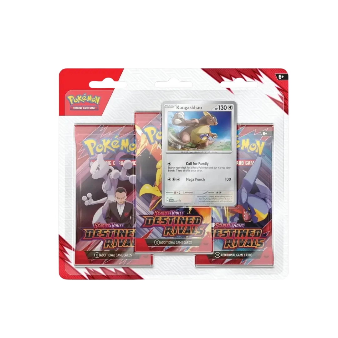Pokémon Destined Rivals 3 Pack Blister (Kangaskhan) Trading Card Game (TCG)