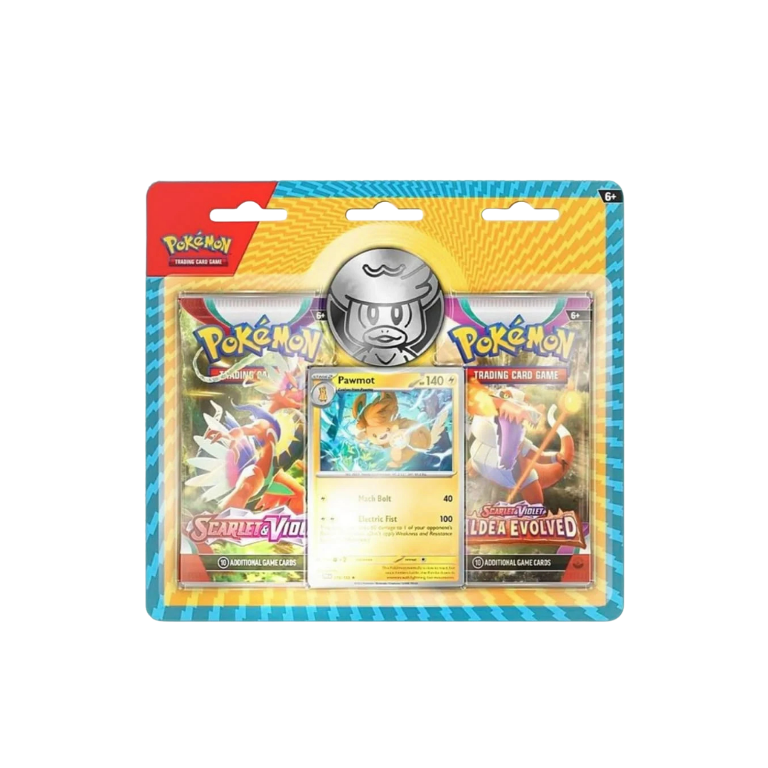 Pokemon Scarlet & Violet Evolved 2 Booster Pack With Pawmot Promo Card and Coin (TCG)