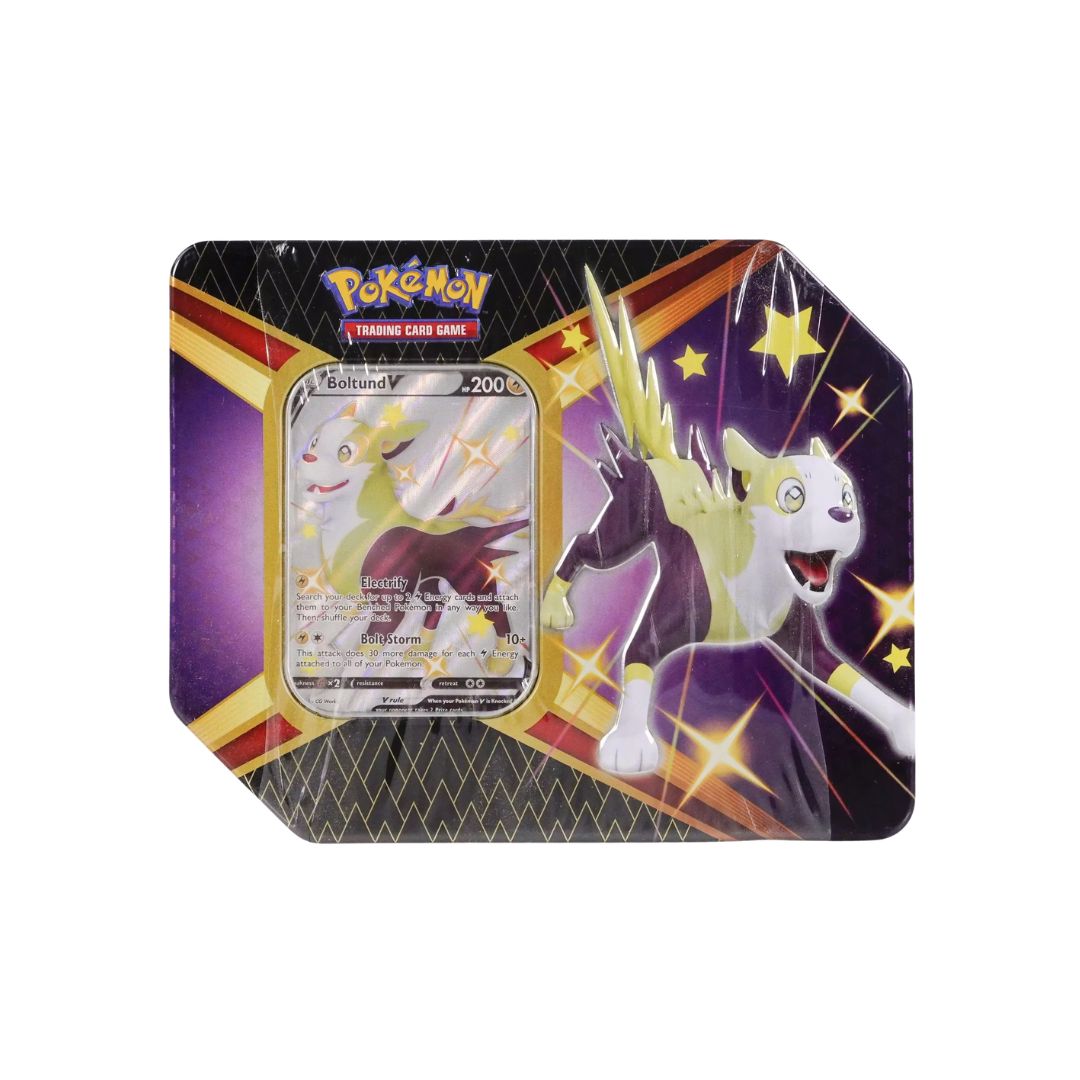 Pokémon Shining Fates V Tin (Boltund V) Trading Card Game (TCG)