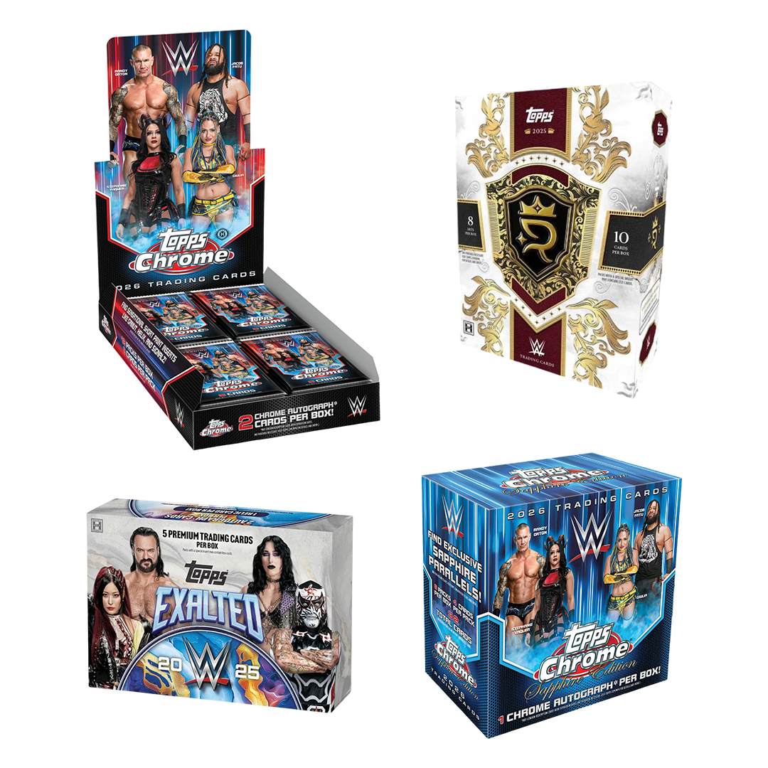 BANGER#R18 WEDNESDAY 2025 Topps WWE Royalty + 2025 Topps Exalted WWE + 2026 Topps Chrome WWE Hobby + Topps Chrome WWE Sapphire Hobby Wrestler Break