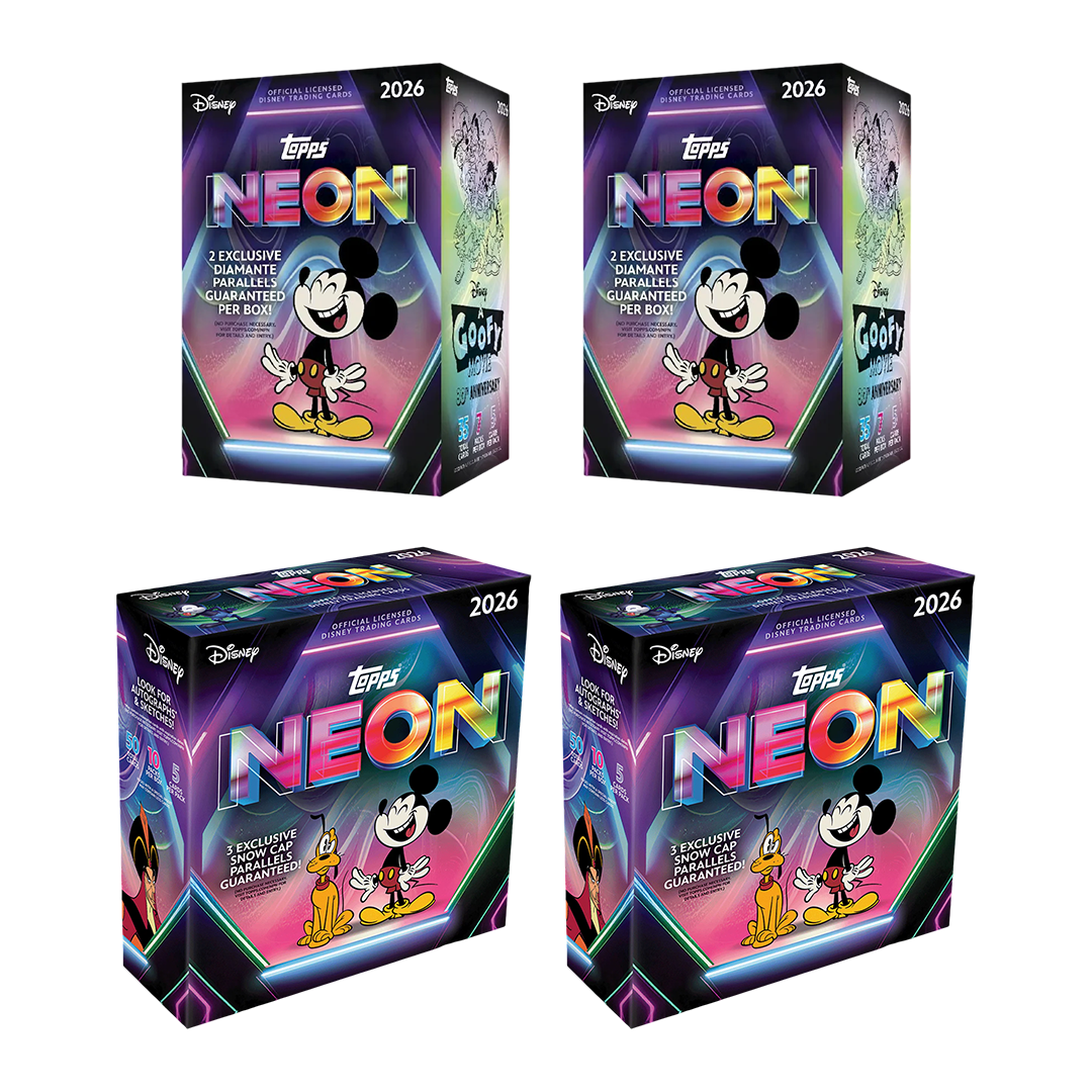BANGER#R25 SATURDAY 2026 Topps Chrome Disney Neon Mega (x2) + Topps Chrome Disney Neon Blasters (x2) Character Break