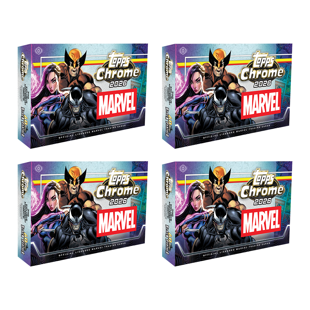 BANGER#R29 WEDNESDAY 2026 Topps Chrome Marvel Comics Hobby Half Case (4 Box) Character Break