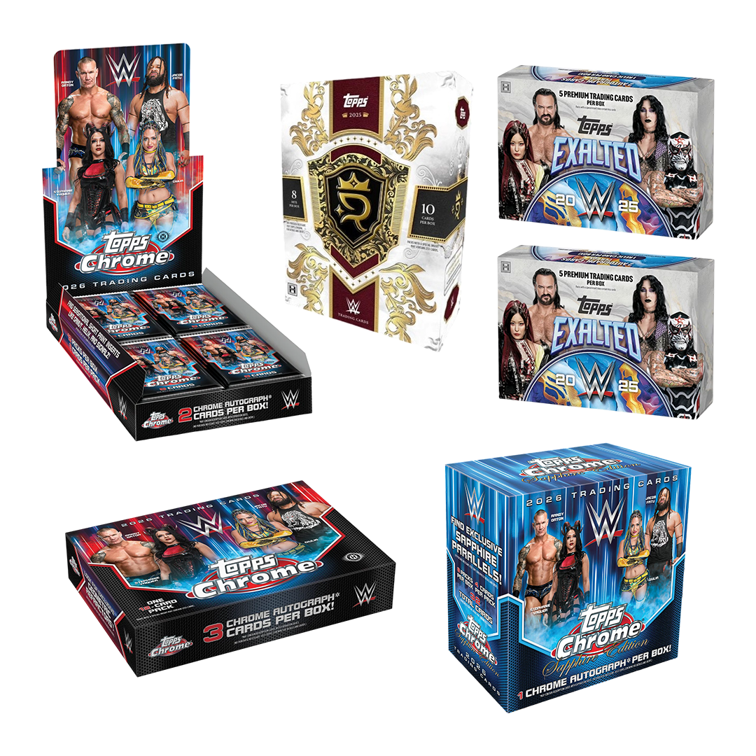 BANGER#R55 THURSDAY 2025 Topps WWE Royalty + 2025 Topps Exalted WWE (x2) + 2026 Topps Chrome WWE Hobby + Topps Chrome WWE Breaker's Delight + Topps Chrome WWE Sapphire Hobby Wrestler Break