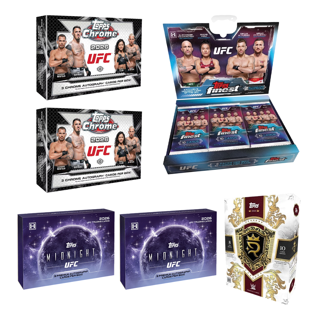 BANGER#R71 SATURDAY Topps UFC Royalty Hobby + Topps UFC Finest Hobby + Topps UFC Midnight Hobby (x2) + Topps UFC Chrome Breaker's Delight (x2) Fighter Break