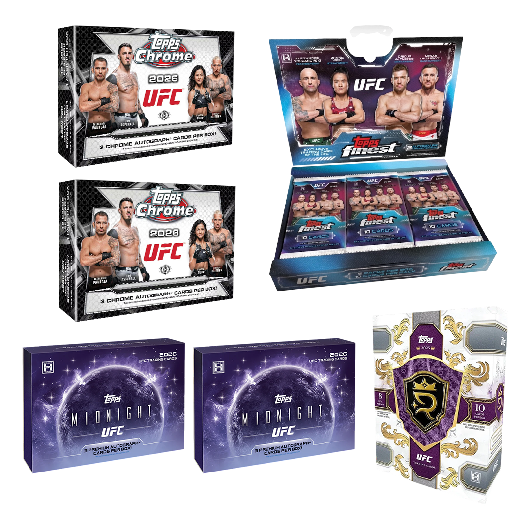 BANGER#R71 SATURDAY Topps UFC Royalty Hobby + Topps UFC Finest Hobby + Topps UFC Midnight Hobby (x2) + Topps UFC Chrome Breaker's Delight (x2) Fighter Break