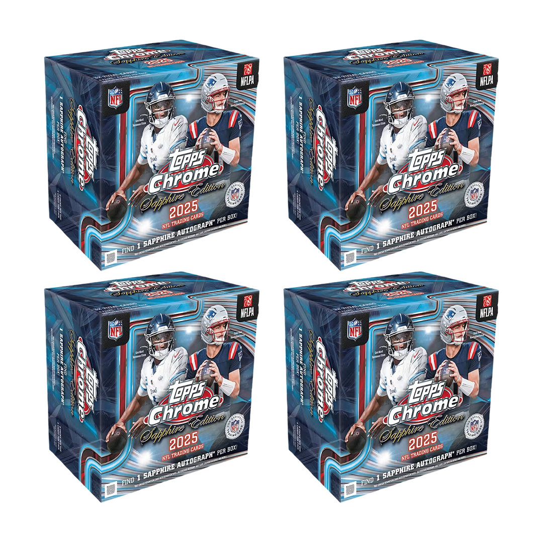 BREAK#S21 SATURDAY 2025 Topps Chrome Football Sapphire Edition Hobby (x4) Player Break