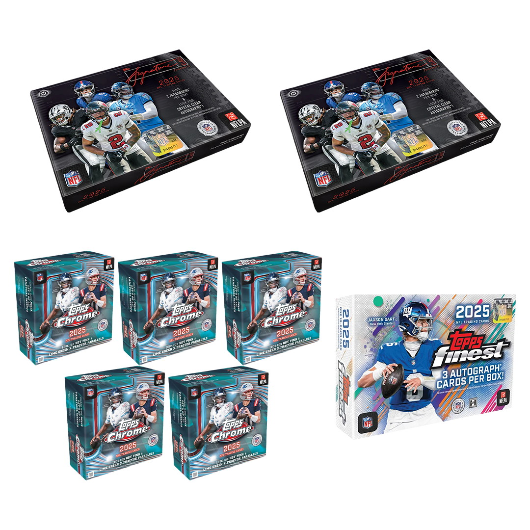 BREAK#S26 WEDNESDAY 2025 Topps Signature Class Football Hobby (x2) + Topps Finest Football Breaker's Delight + Topps Chrome Football Mega (x5) Player Break