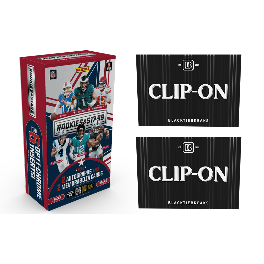 BREAK#S19 SATURDAY 2025 Panini Rookies & Stars Football Hobby + BlackTie Football Clip-On (x2) Team Break