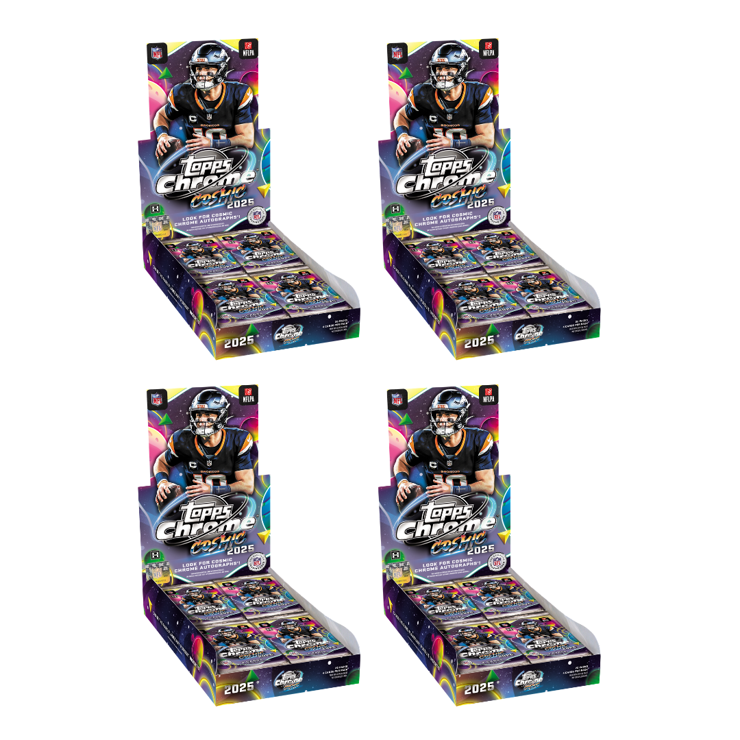 BREAK#186 SATURDAY 2025 Topps Cosmic Chrome Football Hobby Half Case (4 Box) Pick Your Team (SM) 06/20/26 04:30 PM EST or RIP ON FILL