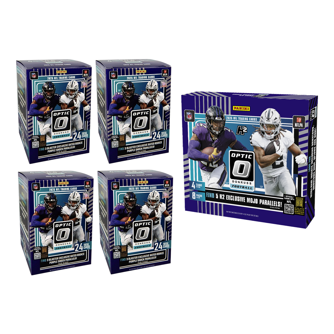 BREAK#S55 SUNDAY 2025 Panini Donruss Optic Football H2 Hybrid Hobby + Panini Donruss Optic Football Blaster (x4) Team Break