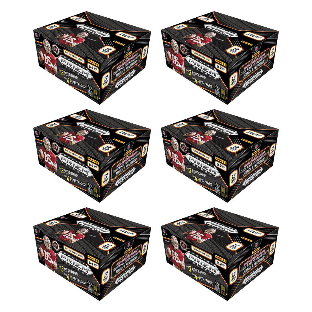 BREAK#S70 TUESDAY 2025 Panini Prizm Black Football Hobby Half Case (6 Box) Player Break