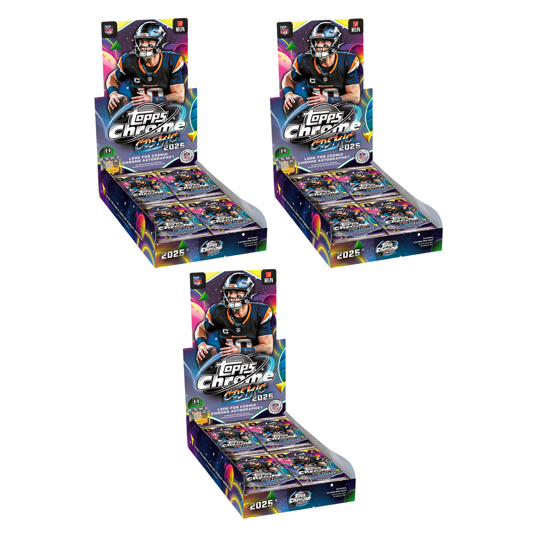 BREAK#S72 MONDAY 2025 Topps Cosmic Chrome Football Hobby (x3) Team Break