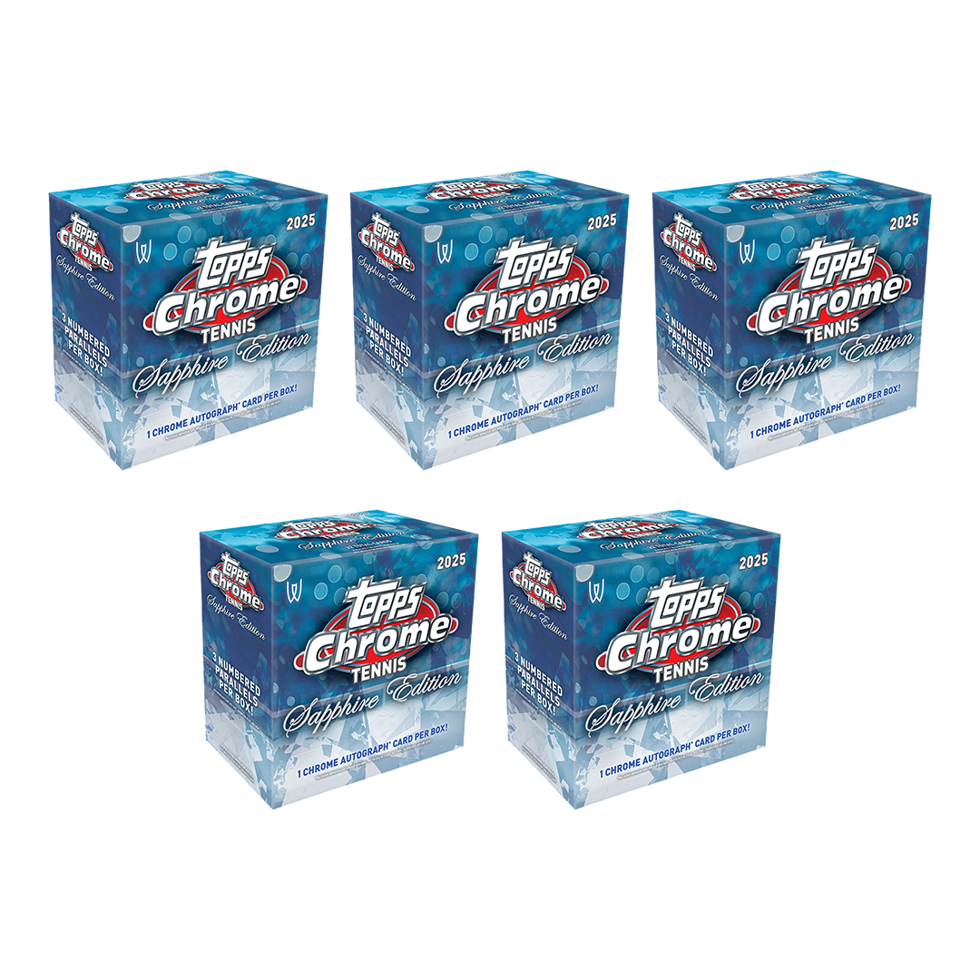 BREAK#S85 WEDNESDAY 2025 Topps Chrome Tennis Sapphire Edition Hobby Half Case (5 Box) Player Break