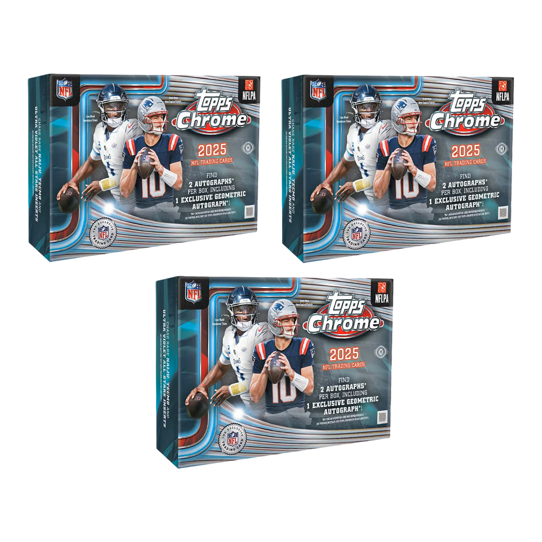 BREAK#S15 FRIDAY 2025 Topps Chrome Football Breaker's Delight Hobby Half Case (3 Box) Player Break