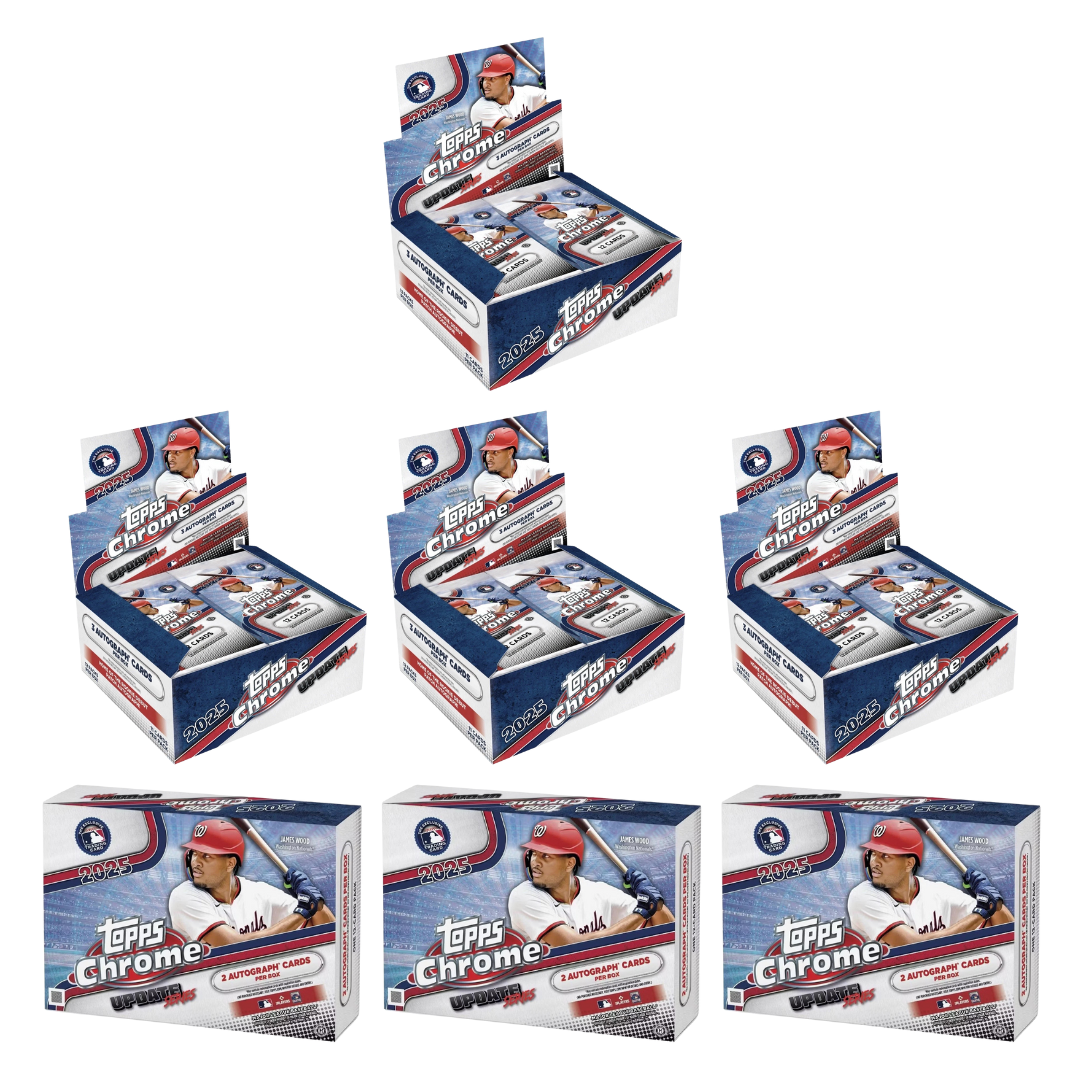#TCU03 | PYT | 2025 TOPPS CHROME UPDATE JUMBO HALF CASE (4 Boxes) + CHROME UPDATE BREAKERS DELIGHT HALF CASE (3 Boxes)