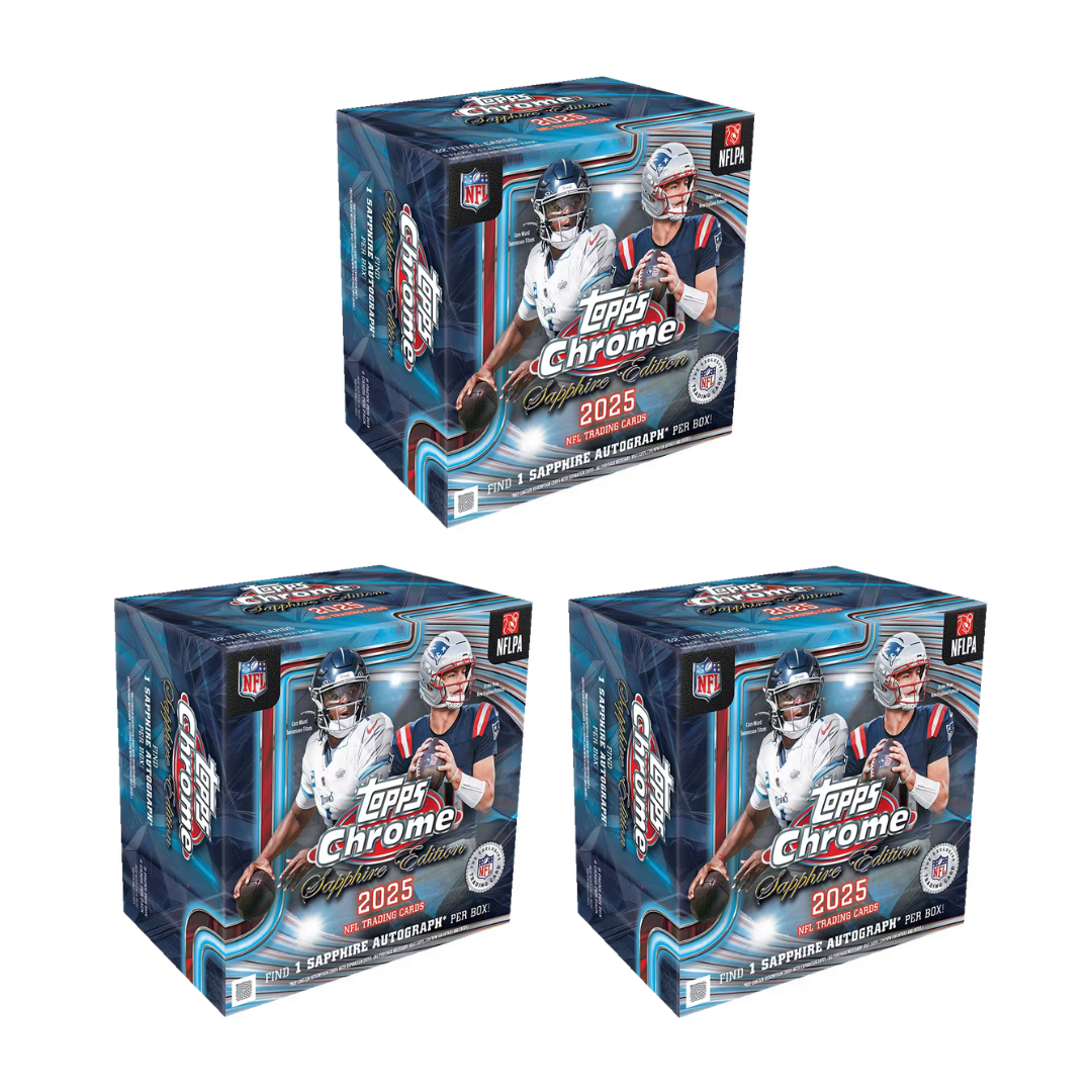 BREAK#S07 FRIDAY 2025 Topps Chrome Football Sapphire Edition Hobby (x3) Player Break
