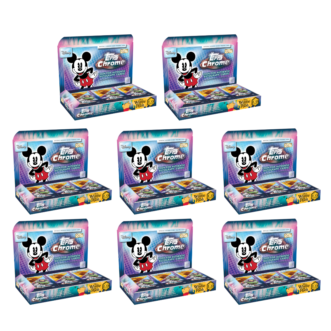 BANGER#R44 FRIDAY 2026 Topps Chrome Disney Hobby Case (8 Box) Character Break