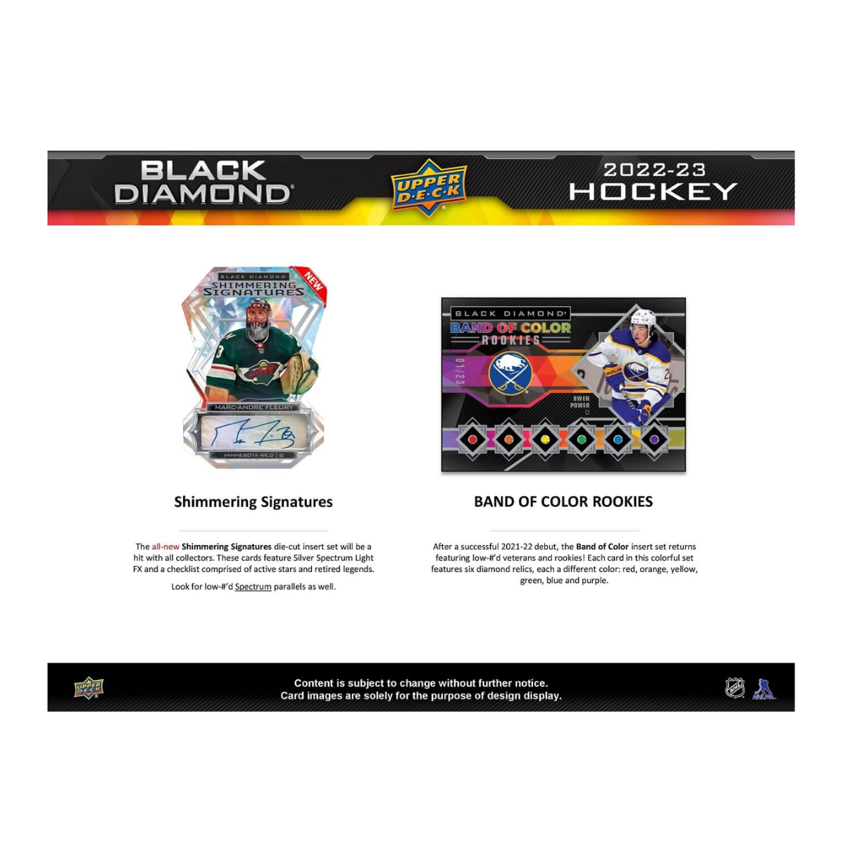 2022-23 Upper Deck Black Diamond Hockey Sports Trading Card Hobby Box