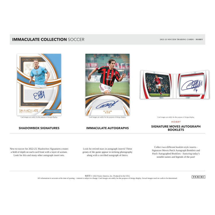 2022/23 Panini Immaculate Soccer Hobby Trading Card Box