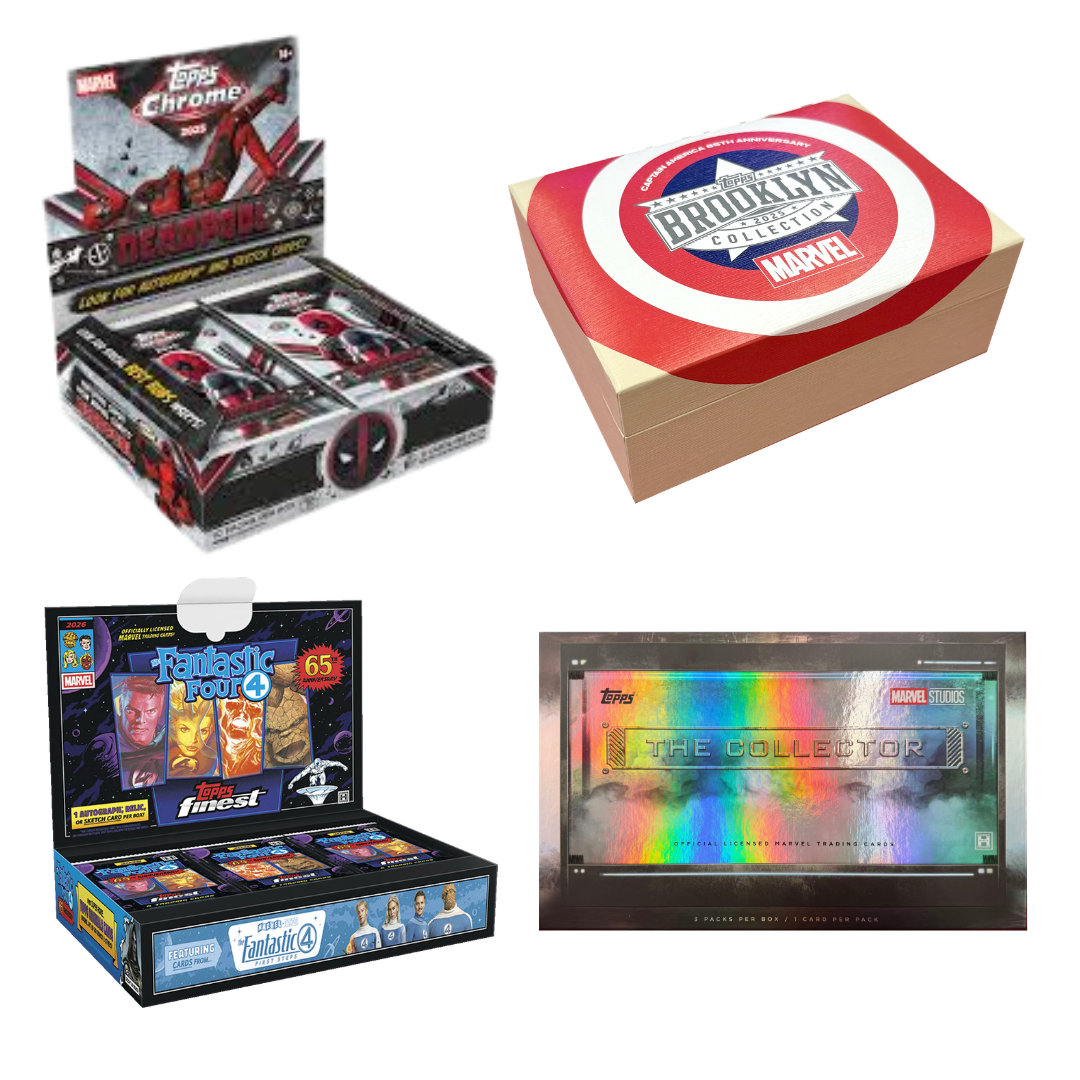 BANGER#R82 THURSDAY Marvel Mixer - Topps Collector Hobby + Brooklyn Collection Hobby + Chrome Deadpool Hobby + Finest Fantastic Four Hobby Character Break