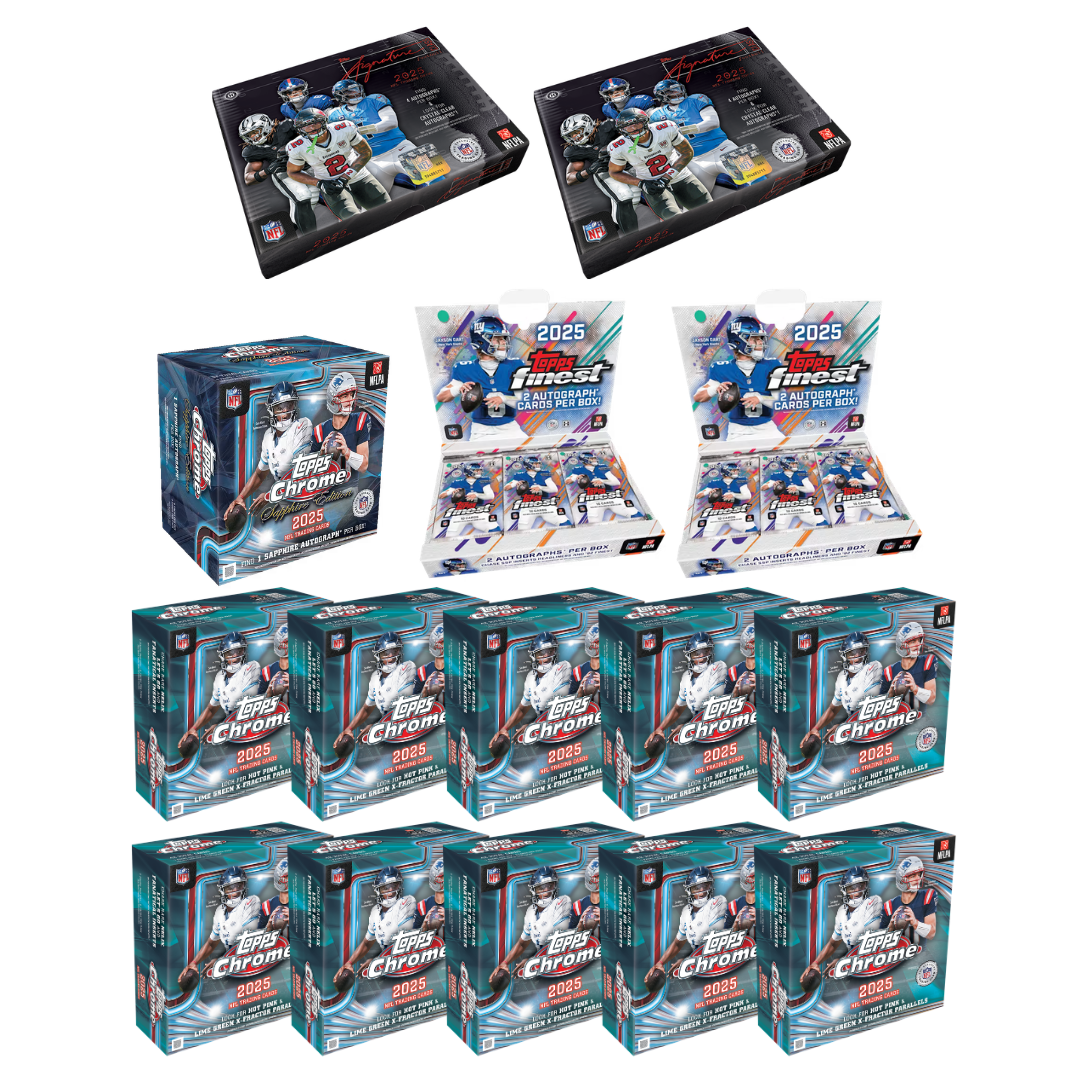 BREAK#S66 FRIDAY NFL Mixer 2 - 2025 Chrome Mega (x10), Chrome Sapphire Hobby, Finest Hobby (x2), Signature Jumbo (x2) Player Break