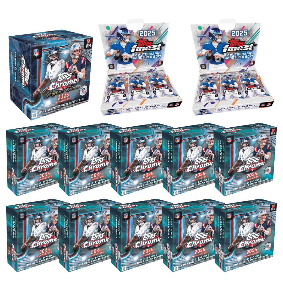 BREAK#S66 FRIDAY NFL Mixer 4 - 2025 Chrome Mega (x10), Chrome Sapphire Hobby, Finest Hobby (x2) Player Break